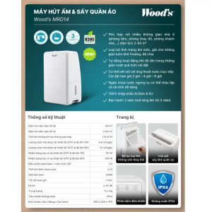 Máy hút ẩm Wood's MRD14
