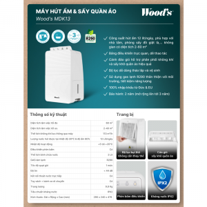 Máy hút ẩm Wood's MDK13 13 may hut am kem say woods mdk13 11 Gia Dụng Đức Đà Nẵng
