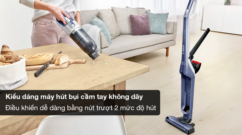 Máy hút bụi không dây Bosch BCH3K2851 Series 4 Flexxo Gen2 - Tổng quan thiết kế Máy hút bụi không dây Bosch BCH3K2851 Series 4 Flexxo Gen2 - Tổng quan thiết kế