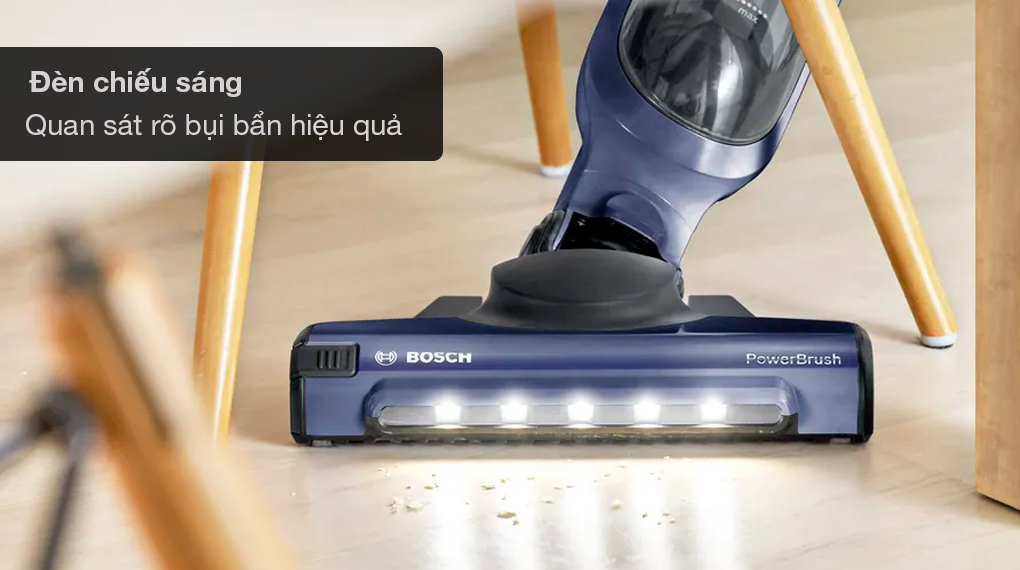 Máy hút bụi không dây Bosch BCH3K2851 Series 4 Flexxo Gen2 - Trang bị đèn chiếu sáng tiện lợi Máy hút bụi không dây Bosch BCH3K2851 Series 4 Flexxo Gen2 - Trang bị đèn chiếu sáng tiện lợi