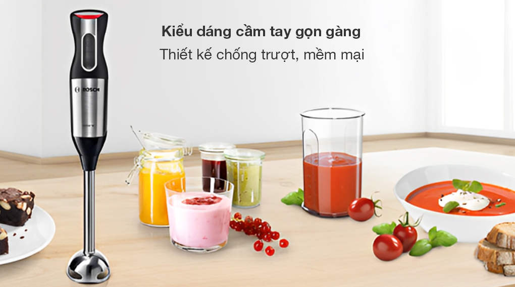 Máy xay cầm tay Bosch MS6CM6166 ErgoMixx Style - Tổng quan thiết kế Máy xay cầm tay Bosch MS6CM6166 ErgoMixx Style - Tổng quan thiết kế