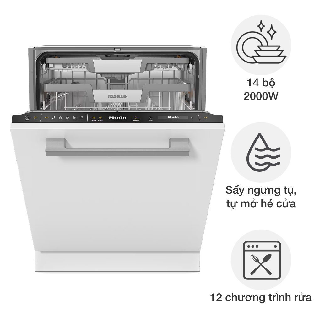 Máy rửa bát âm tủ Miele G 7650 SCVi AutoDos Máy rửa chén âm tủ Miele G 7650 SCVi AutoDos