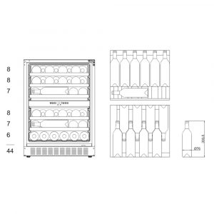 Tủ bảo quản rượu vang Brandt CAV80X 46 chai âm tủ 4 tu bao quan ruou vang cav80x 6 Gia Dụng Đức Đà Nẵng
